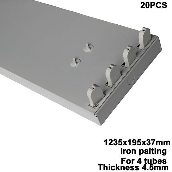 

t8 led tube fixture iron bracket for 4 tube lights 4ft 1200mm fluorescent tube support 20pcs