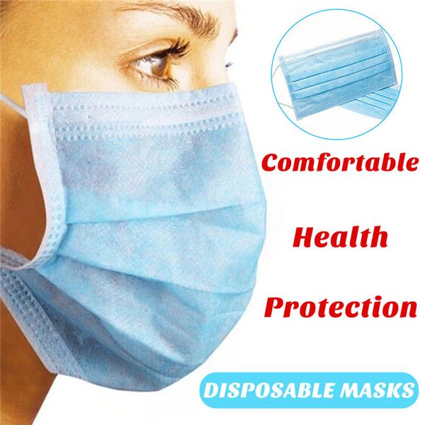 

50шт одноразовые лицо 3 слоя углерода анти загрязнения унисекс защиты ткани пыли рот маска уход ptz0