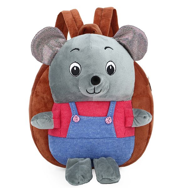 

plush children school bag cartoon cute grizzly kindergarten baby schoolbag girls boys kids offload breathable for small backpack