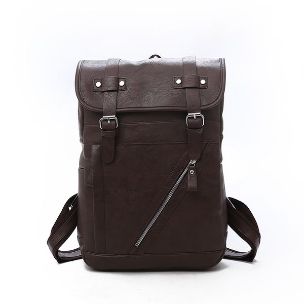 

new classic wearproof pu leather male backpack individual large capacity shoulder bag fashion lapschoolbag women backpack