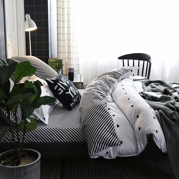

bedding sets fashion bed linen simple style duvet cover flat sheet set winter full king single ,bed 2021