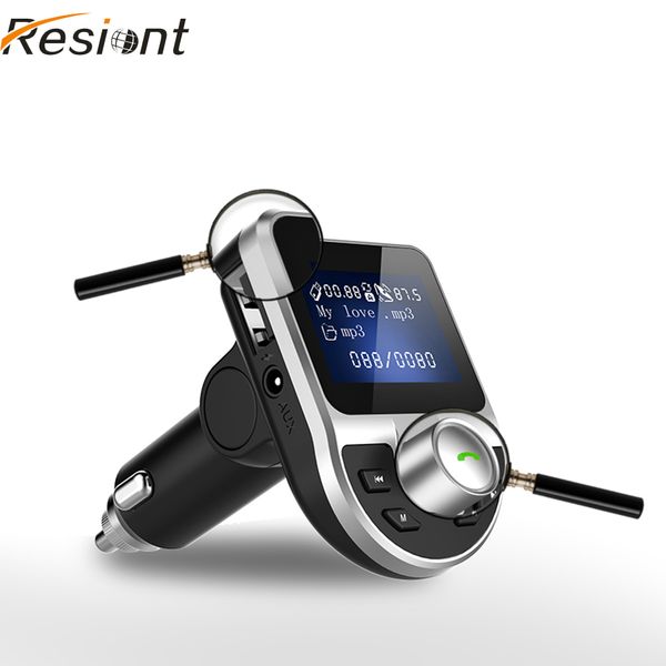 

bluetooth car kit fm transmitter mp3 player with led dual usb display micro sd tf music playing