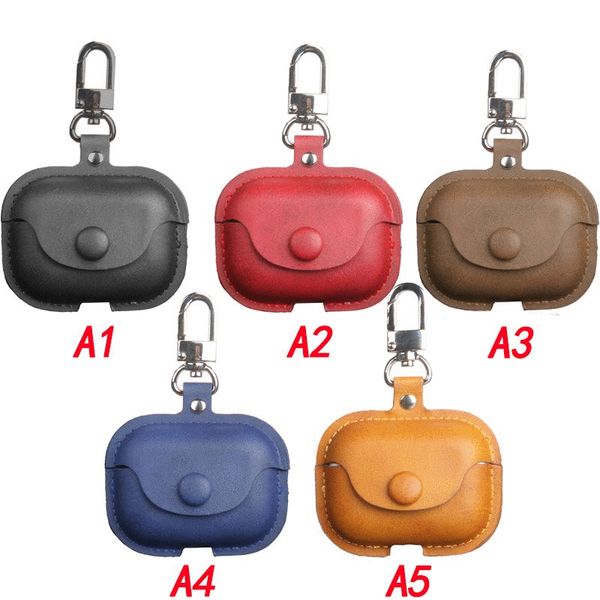 

кожаный чехол для airpods pro multi-styles роскошный защитный чехол для наушников airpods 3/2/1 bluetooth