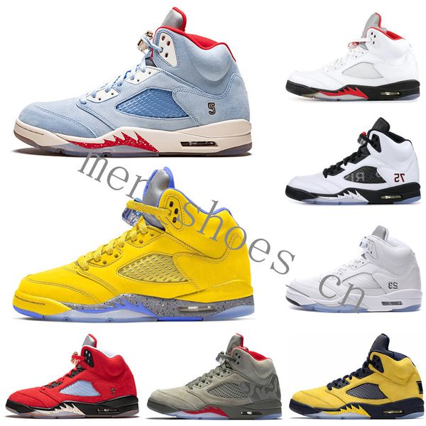 

jumpman 5 island green inspire satin bred fresh wings 5s psg black men basketball shoes paris laney og mens sports sneakers two