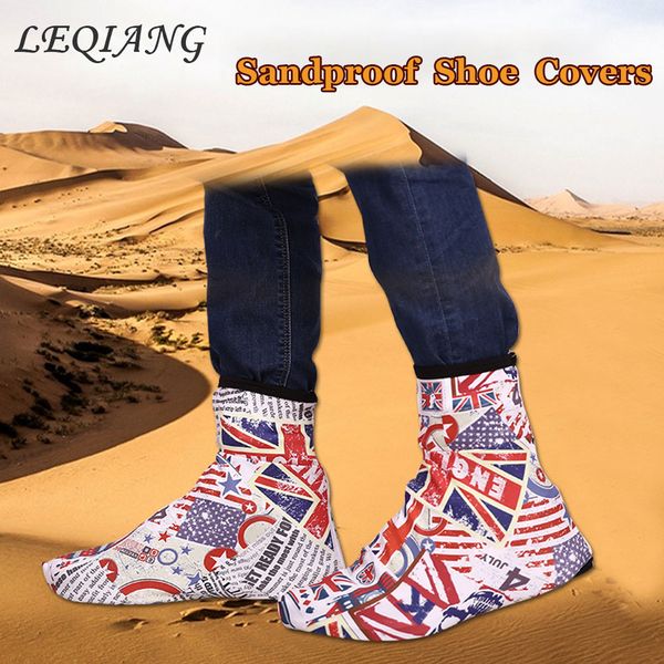 

leqiang sand-proof shoe cover reusable non-slip desert shoe covers for children and dust shoes cover, White;pink
