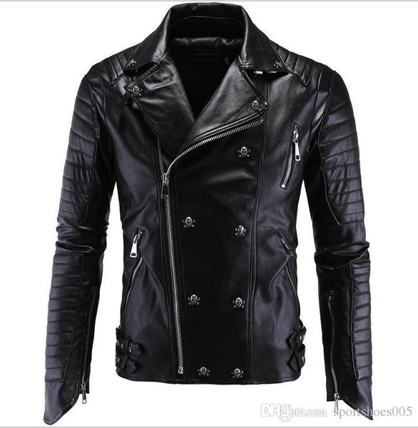 

Fa hion luxury de igner aowof fa hion boutique punk men 039 leather motorcycle jacket leather jacket windproof warm jacket men kin jac