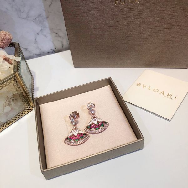 

2019 дизайнер моды юбка серьги Серьги красные серьги женская партия ювелирных изде