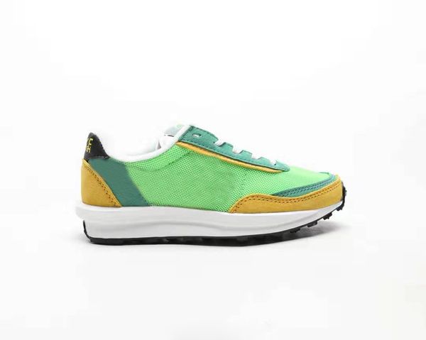 

with box)kids 2019 scai ldwaffle daybreak sneakers boys girls blue green red yellow running shoes, Black
