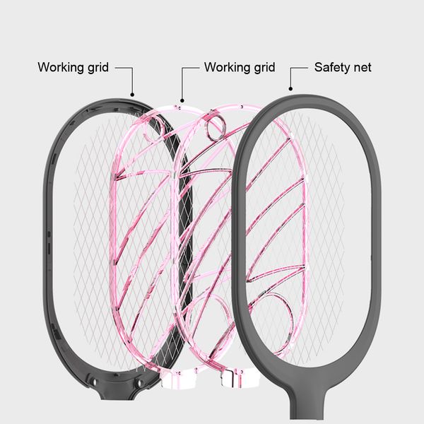 

electric mosquito swatter 2 modes usb rechargeable home bug zapper racket