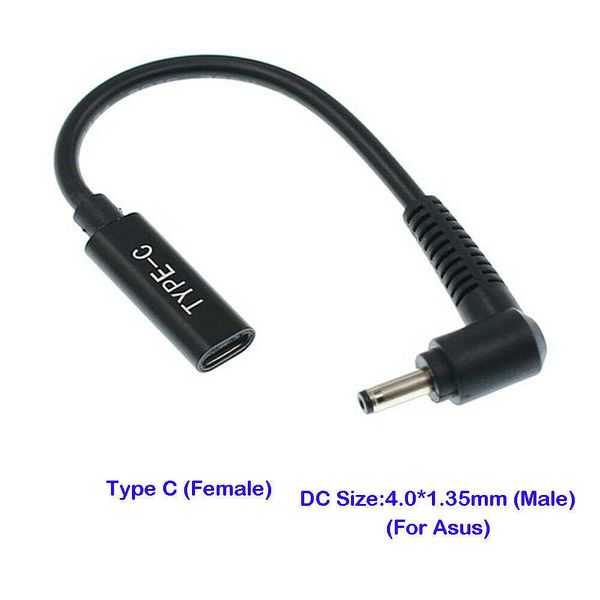 Hızlı Şarj Kablosu USB-C/TYP-C dişi ASUS X556UQ GAMING SERİSİ Dizüstü bilgisayar/Dizüstü Bilgisayar için 4.0 x 1.35mm 1.5m Güç PD Şarj Kablosu