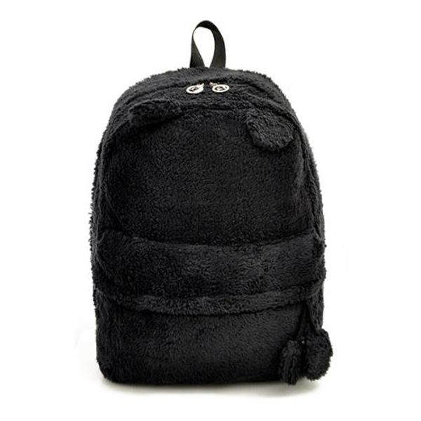 

ladies girls backpack cute travel satchel shoulder plush bag rucksack