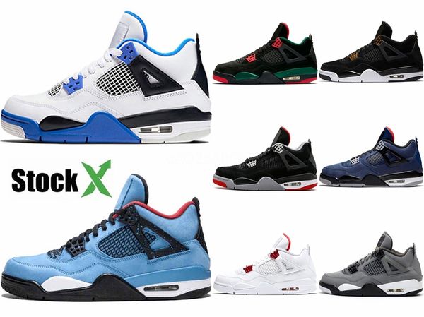 

buy 4s og white cement designer man basketball shoes classic 4 white fire red black tech grey fashion trainers size40-47