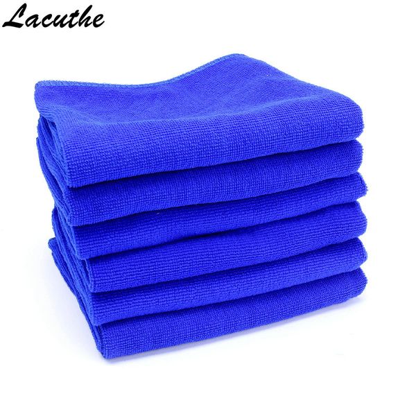 

5 pcs 30x30cm blue absorbent wash cloth car auto care microfiber cleaning towels car-styling automobiles motocycle car accessory