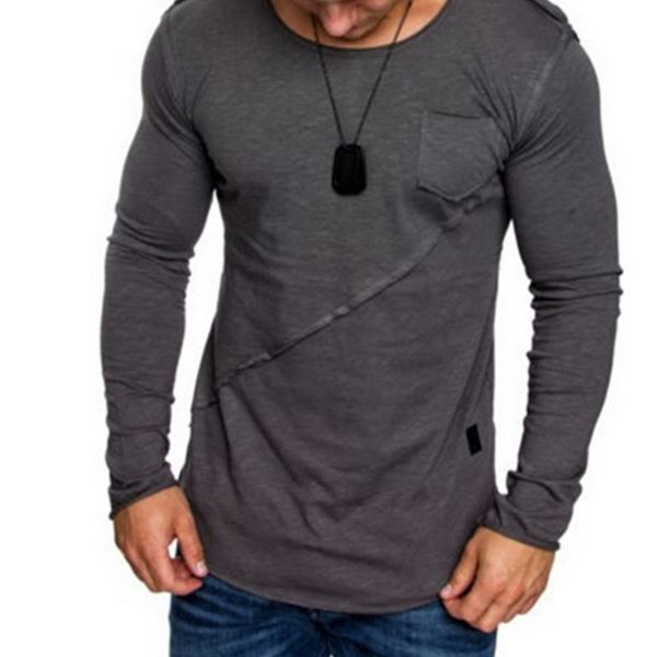 

2018 new black running t shirt men autumn long sleeve tank fitness bodybuilding sport slim jogging t-shirt yoga gym clothes, Black;blue