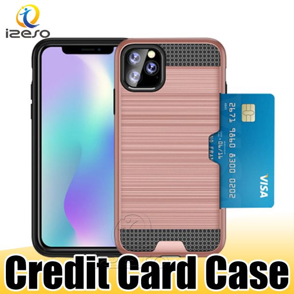 

Для iPhone 5.8 6.0 2019 XS MAX Samsung S10 матовый чехол для кредитных карт Hcybrid броня крышка телефона с гнездом для карт izeso