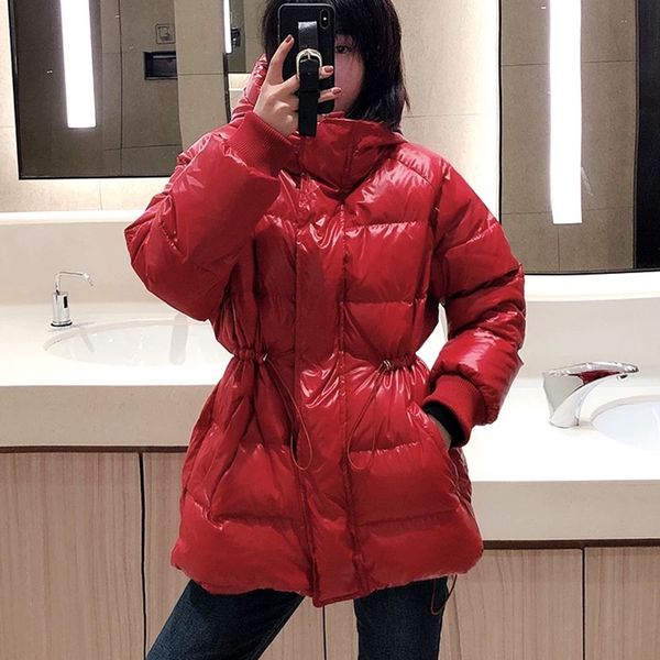 

women duck down coat 2020 fashion female white duck down jaket large windbreak warm h427, Black