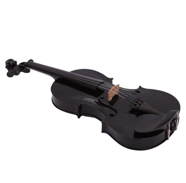 

4 4 full size acoustic violin fiddle black with case bow rosin182d