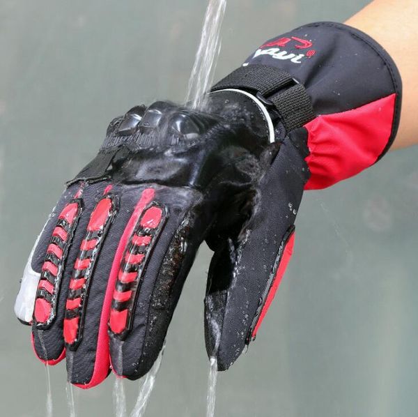 

new motorcycle riding ski autumn and winter gloves winter warm and windproof waterproof thickening touch screen outdoor gloves, Black