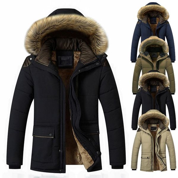 

goose down coat jacket men winter jacket men fashion thick warm parkas down coat casual man waterproof down jacket, Black