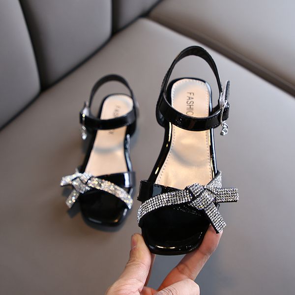 

Chic Sandals for Girls: Rhie Bowtie, Soft Summer Dress Shoes with Square Heels, Sweet Fashion Sandals, 2024 Hot, Blue