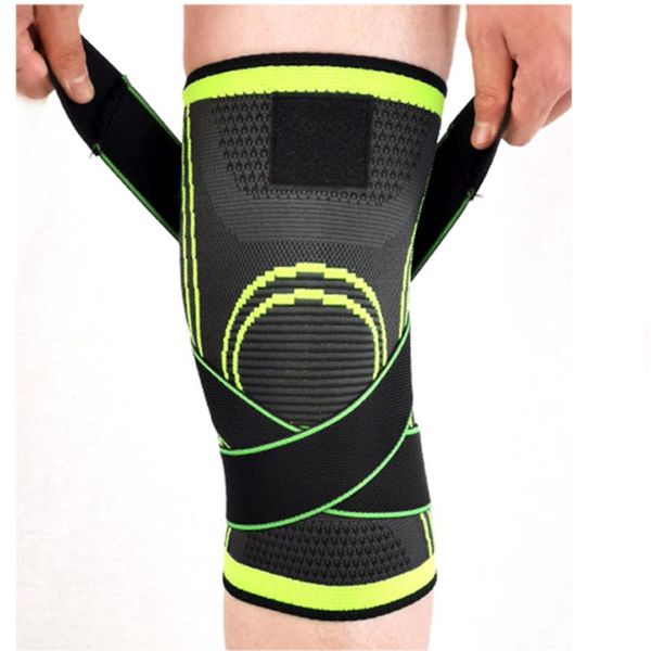 

knee support professional protective sports knee pad breathable bandage brace basketball tennis cycling, Black