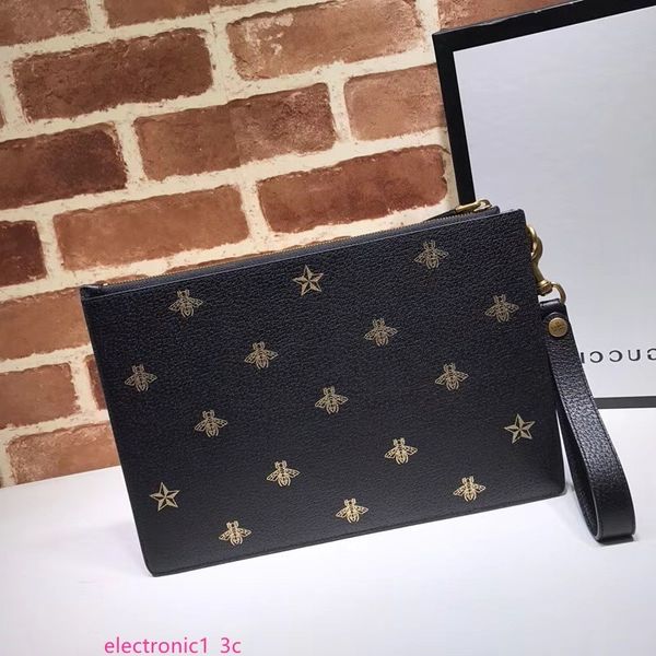 

2020 высокое качество бренд дизайн письмо тиснение пчелы большой cluth star портфель натуральная кожа 495066 сумочка