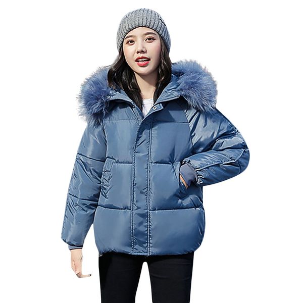 

jaycosin short thick fashion cotton hooded coat warm cotton outdoor sportswear down jacket 2019 new fashion autumn winter, Black
