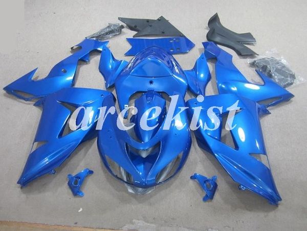 

new abs motorcycle full fairings kits fit for kawasaki ninja zx-10r 2006 2007 06 07 body set blue light