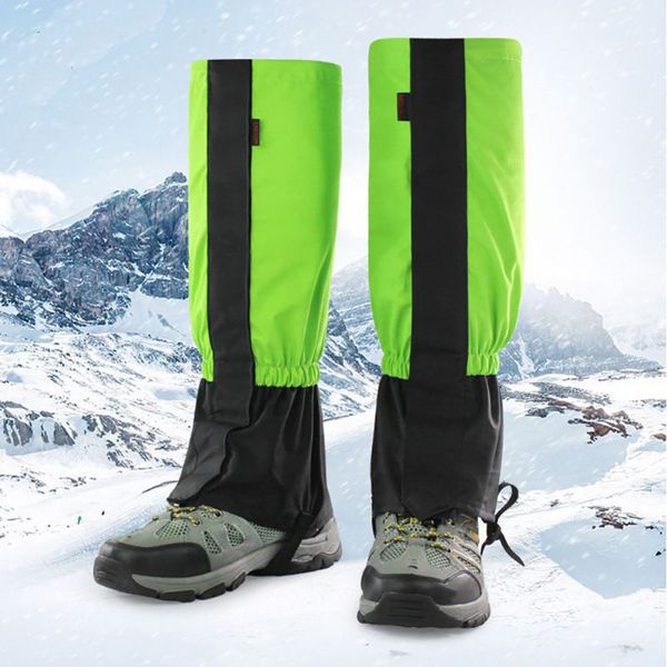 

waterproof cycling shoe cover men women kids ski boots snow gaiters outdoor hiking trekking climbing skiing leg legging gaiters, Black