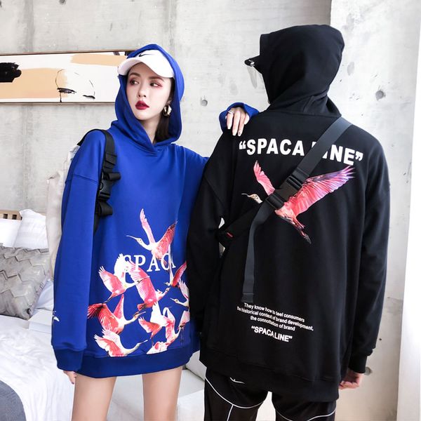 

подсолнечника printed пуловер толстовки толстовки 2019 влюбленные снаряжение hip hop streetwear мода повседневная хлопок hoodie топы, Black