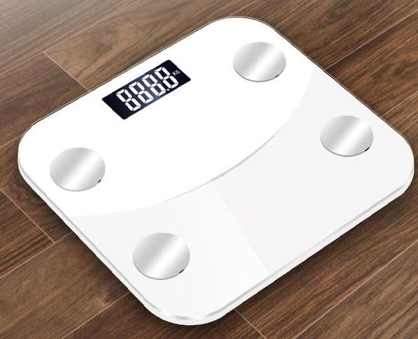 Balança de gordura corporal Bluetooth Smart Wireless BMI Banheiro Balança de peso Monitor de composição corporal Analisador de saúde com aplicativo de smartphone para o corpo