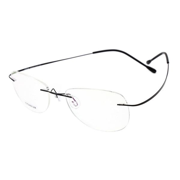 

fashion rimless eyeglasses frame optical glasses titanium memory alloy prescription eyewear for men and women, Silver