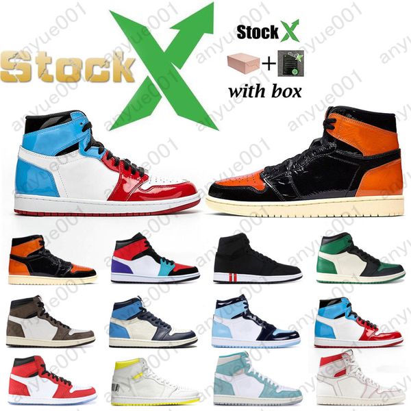 

new2020 mens 1 1s jumpman basketball shoes 3 gold toe chicago unc royal banned court purple pine green men designer sneakers box
