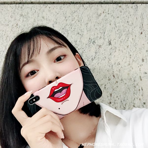 

self-timer face anime 7/8plus mobile phone shell iphonexs/max anti-fall applies 6s/xr female models tide
