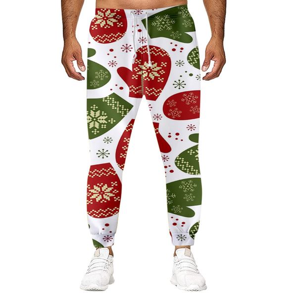 

kancoold pants midweight chrismate men pants men's casual loose long festival new style 3d printing trousers nov1, Black