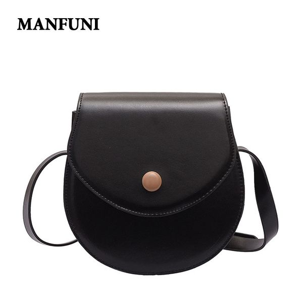 

simple retro saddle bag for women summer solid color pu shoulder bag luxury messenger woman bags designer bolsas de mujer
