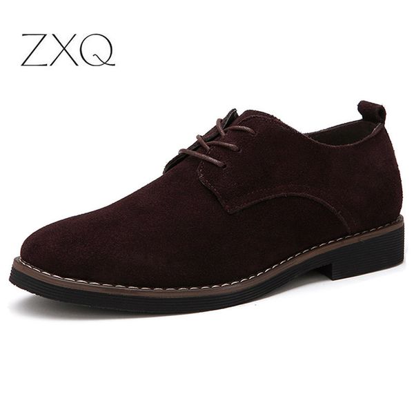

plus size 38-48 oxford men shoes pu suede leather spring autumn casual men leather shoes male dress shoes y200106, Black