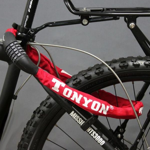 

bicycle lock 5 digit password security anti-theft combination password chain lock for bike motorcycle sliding glass door