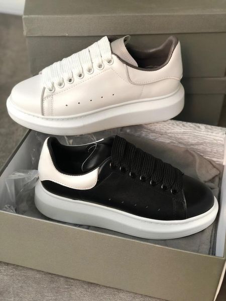 

luxury designer shoes white sneakers platform shoes genuine leather trainers reflective white trainers for men women flat casual shoes l14, Black