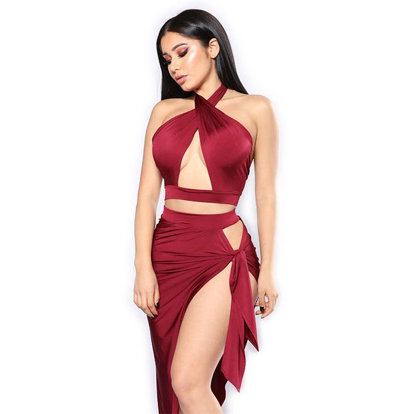 

Women Black Sexy Hollow Out Bandage Dress Robe Femme backless lace high split Party Night Club Dresses Vestidos De Fiesta