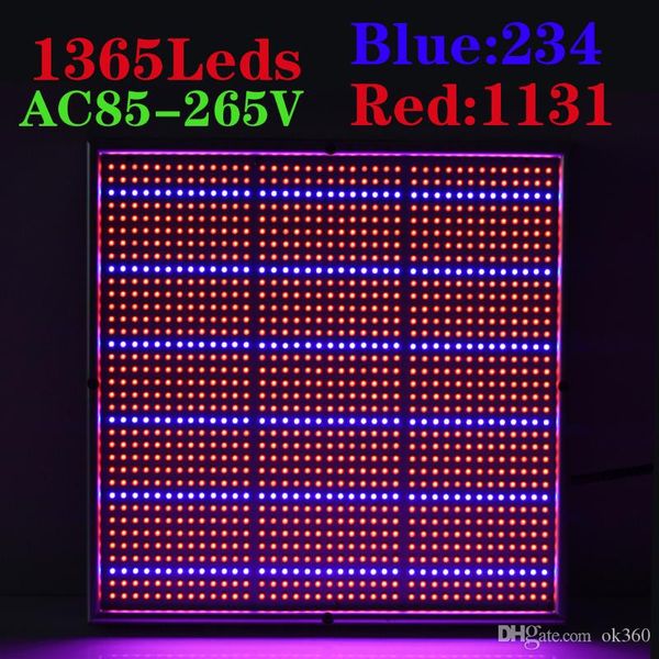 

120w 1131red:234blue high power led grow light for flowering plant greenhouse hydroponics system led grow panel light ac85-265v