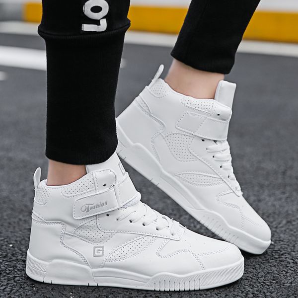 

ankle boots high men casual shoes boots lace-up men shoes 2020 new arrival fashion sneakers size 39-46 zapatillas hombre, Black