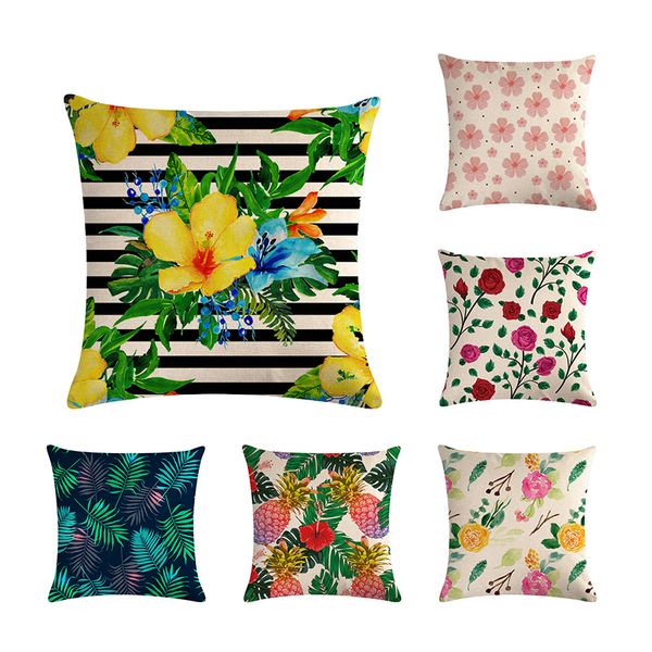 

чехлы цветок завод офис поясничной подушки дивана подушки подушки крышки случая throw подушка для гостиной украшения zy655