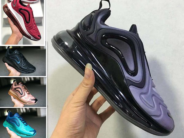 

2019 New 72C Shoes Full Cushioned Men Neon Triple Black Carbon Grey Sunset Metallic Silver Chaussures running shoes size 40-45