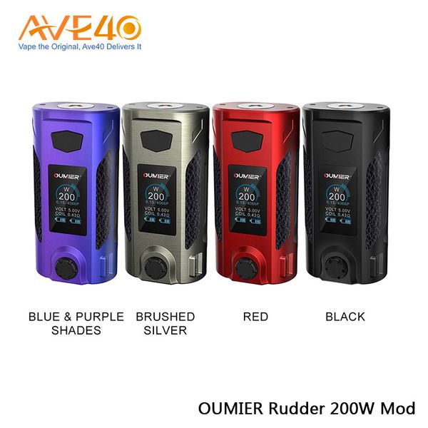 

Оригинальный Oumier руль 200 Вт коробка Mod питание от двойной 18650 батареи Fit 510 резьба RTA RDA RDTA