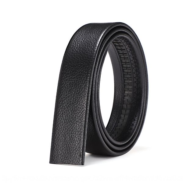 

headless men's pvc leather remade leather without head automatic buckle belt belt night market, Black;brown