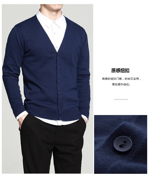 

2019 men's spring and autumn knit cardigan men's thin section korean sweater sweater coat loose trend s-6xl, White;black