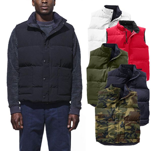 

canada down vests jacket parka mens designer fashion jackets women vest winter down man warm coat male outerwear doudoune, Black