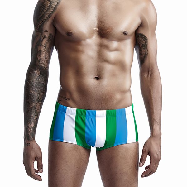 

2019 men striped swimwear plus size gay bikini swimwear man slip swimsuit mens swimming shorts bermuda surfing short