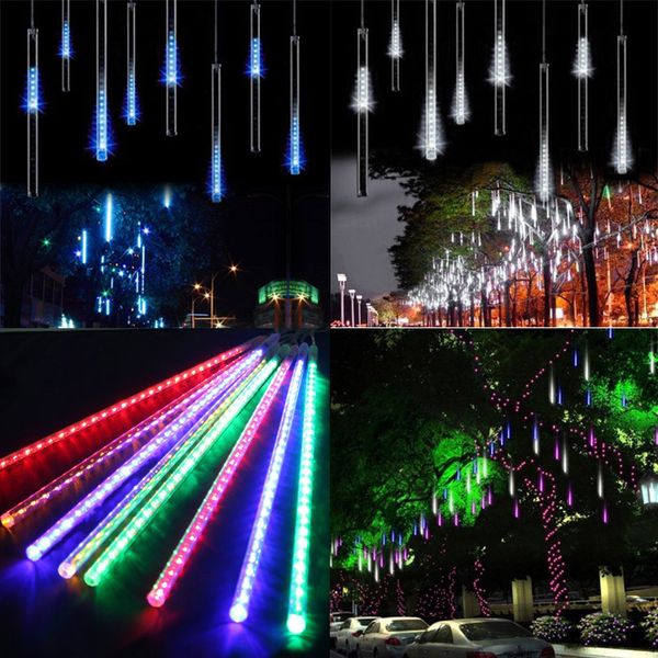 

30cm led meteor light ac110-240v 8 tube holiday meteor shower rain waterproof led string lights for gardens christimas tree decor lights